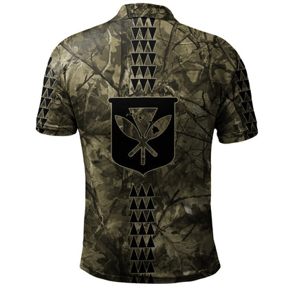 Hawaii Polo Shirt Woodland Kanaka Camo Style