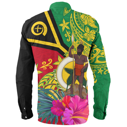 Vanuatu Long Sleeve Shirt Flag Tribal Tropical Style