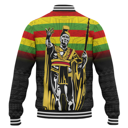 Hawaii Baseball Jacket King Kamehameha Flag Kanaka Maoli Tribal Tattoo