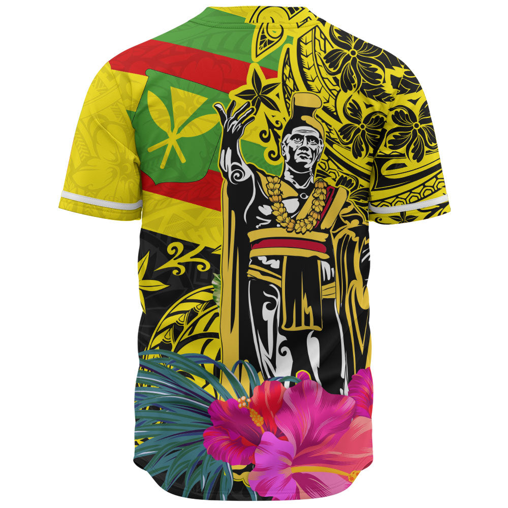 Hawaii Baseball Shirt Kanaka Maoli King Flag Tribal Tropical Style