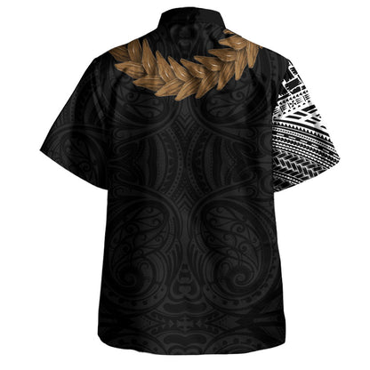 Samoa Hawaiian Shirt Tattoo Roman Reigns With Ula Fala Style Brown