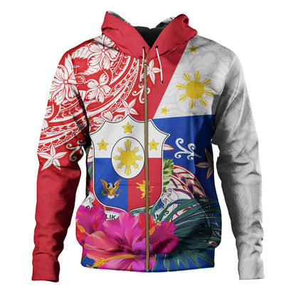 Philippines Filipinos Hoodie Flag Tribal Tropical Style