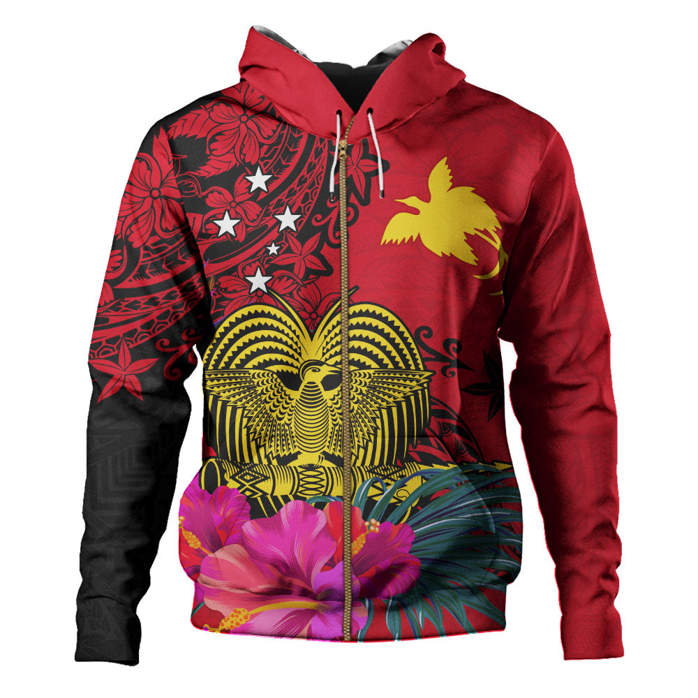 Papua New Guinea Hoodie Flag Tribal Tropical Style