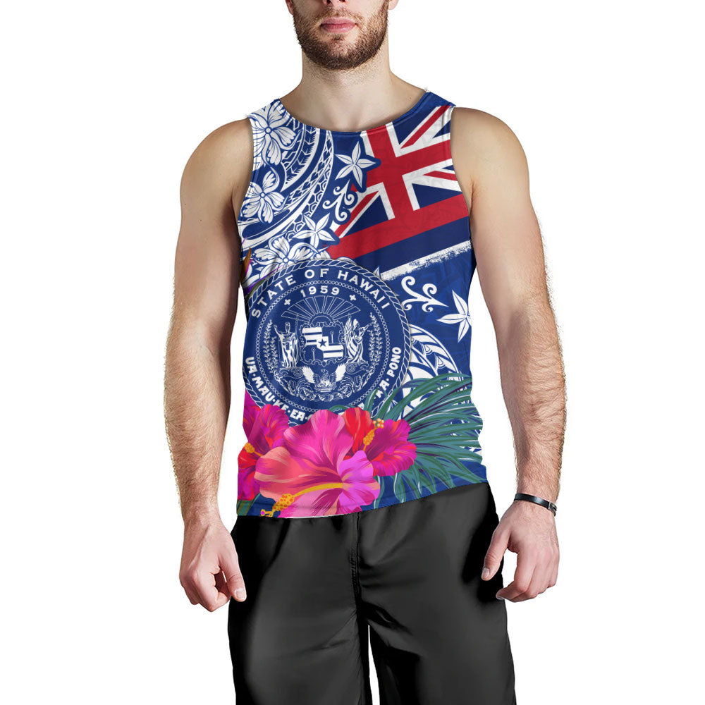 Hawaii Tank Top Flag Tribal Tropical Style