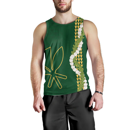 Hawaii Tank Top Kanaka Maoli Puakenikeni Maile Flower Lei