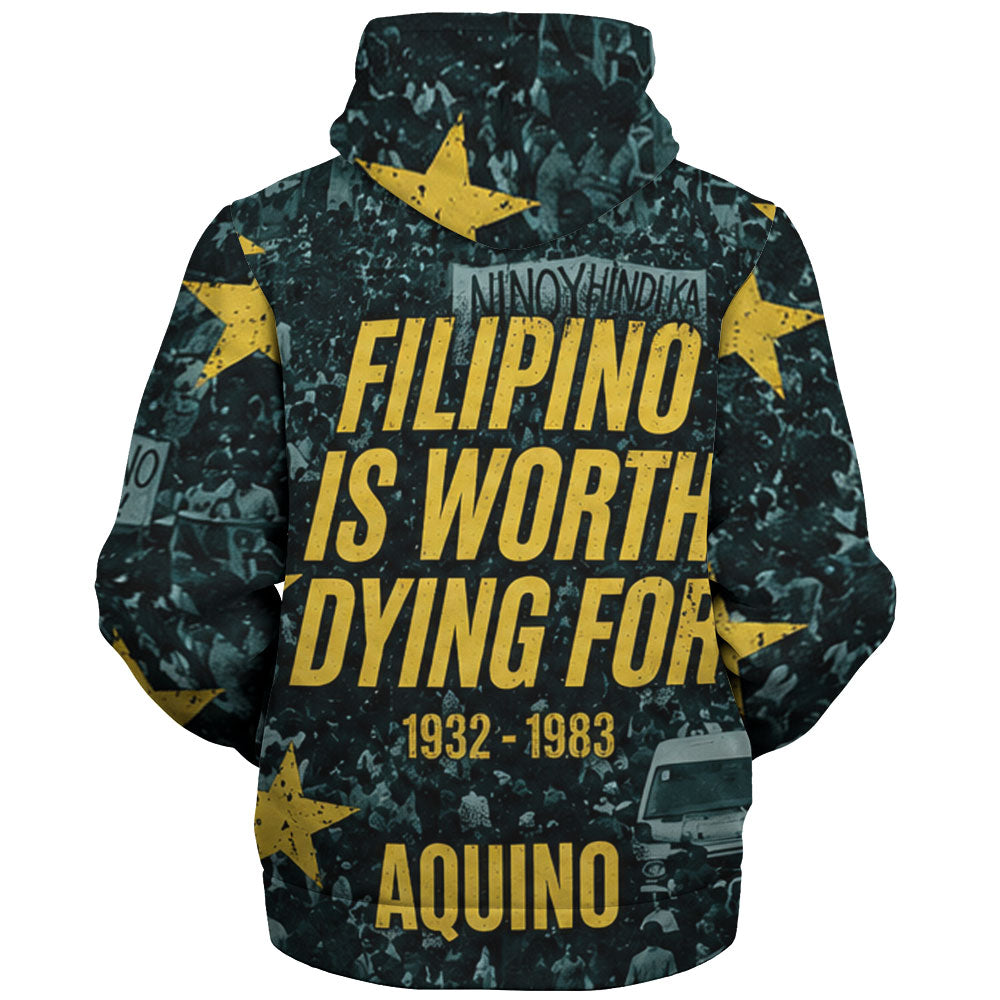 Philippines Filipinos Sherpa Hoodie Ninoy Aquino Philippine History Tribute Style