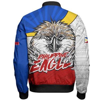 Philippines Filipinos Bomber Jacket Tribal Tattoo Flag Eagle Animal