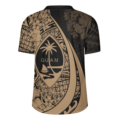 Guam Rugby Jersey Custom Hibiscus Flower Symbols Style