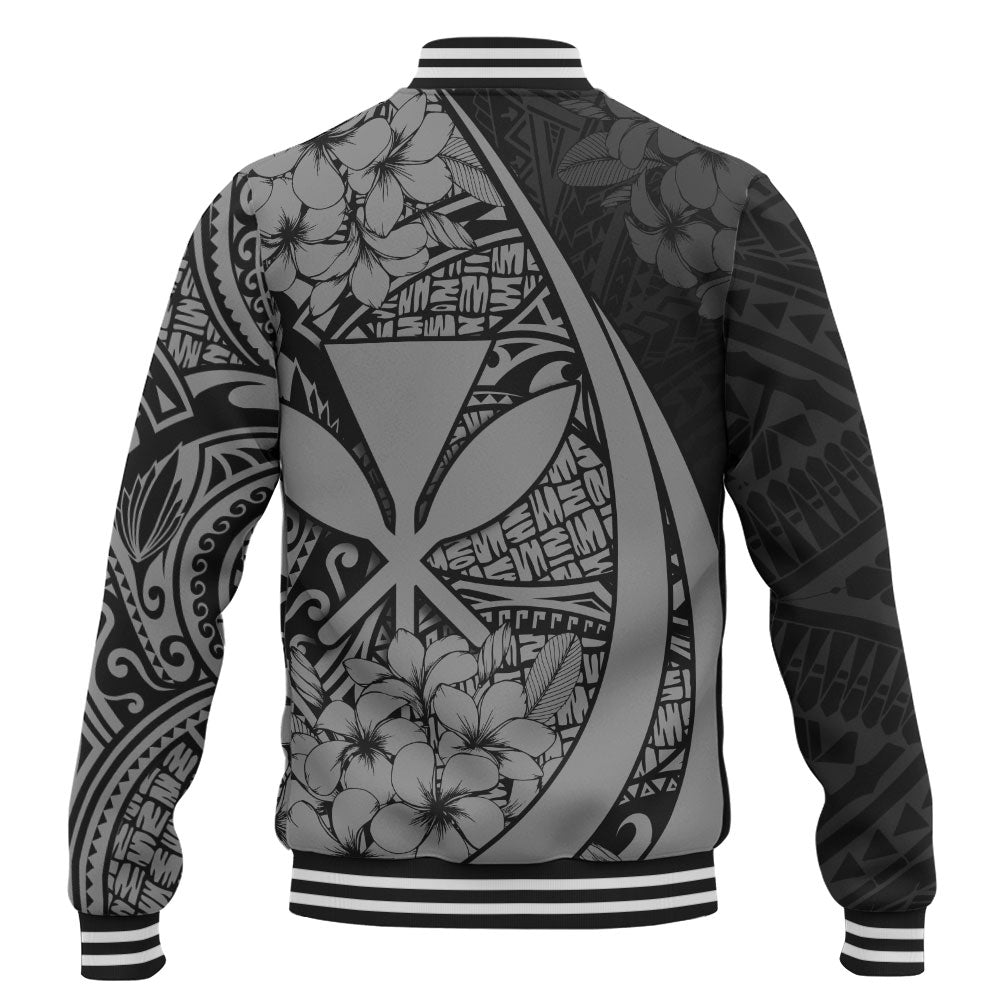 Hawaii Baseball Jacket National Plumeria Flower Symbols Style