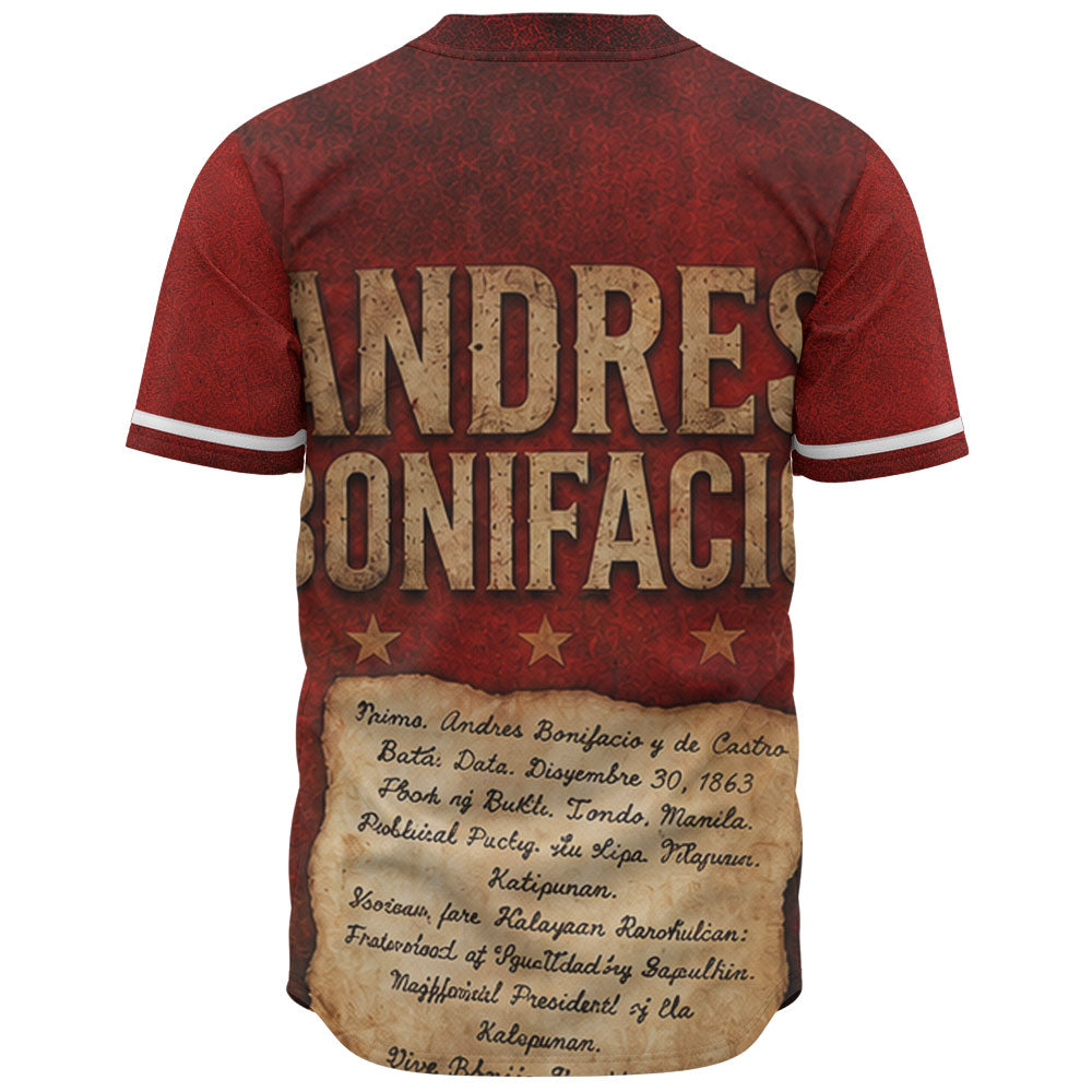 Philippines Filipinos Baseball Shirt Andres Bonifacio Philippine Hero