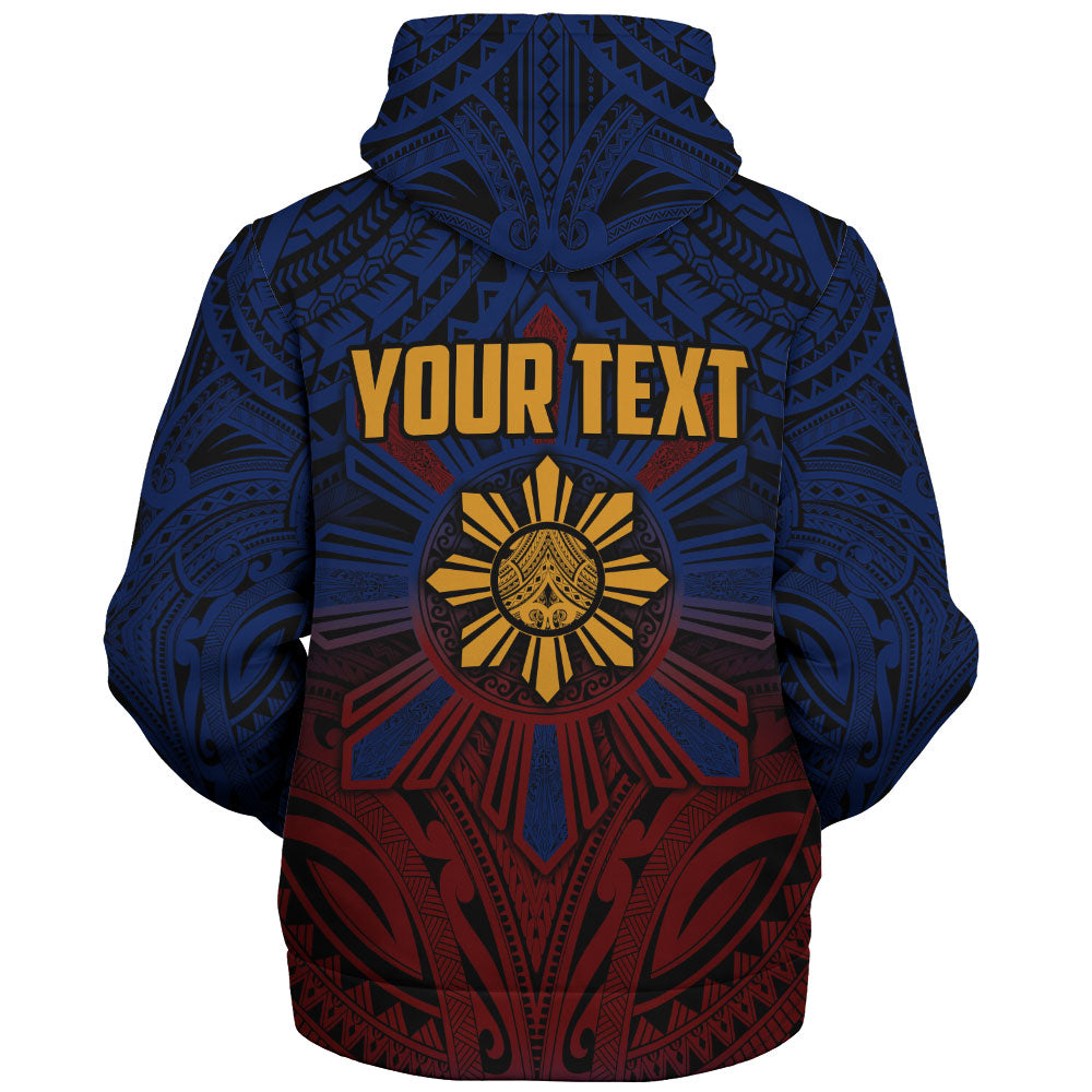Philippines Filipinos Sherpa Hoodie Golden Sun Islands Tribal Style