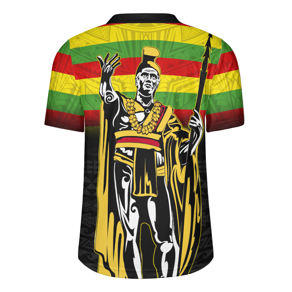 Hawaii Rugby Jersey King Kamehameha Flag Kanaka Maoli Tribal Tattoo