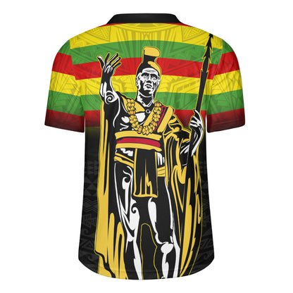 Hawaii Rugby Jersey King Kamehameha Flag Kanaka Maoli Tribal Tattoo