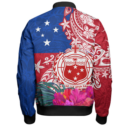Samoa Bomber Jacket Flag Tribal Tropical Style