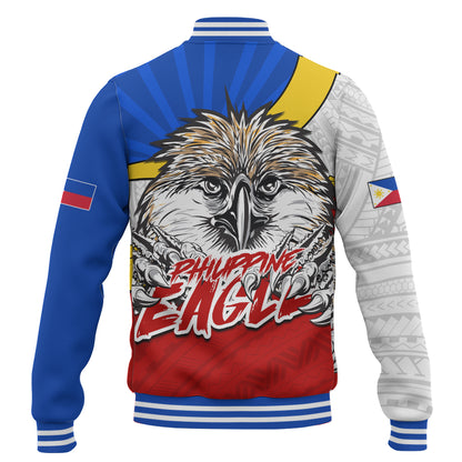 Philippines Filipinos Baseball Jacket Tribal Tattoo Flag Eagle Animal