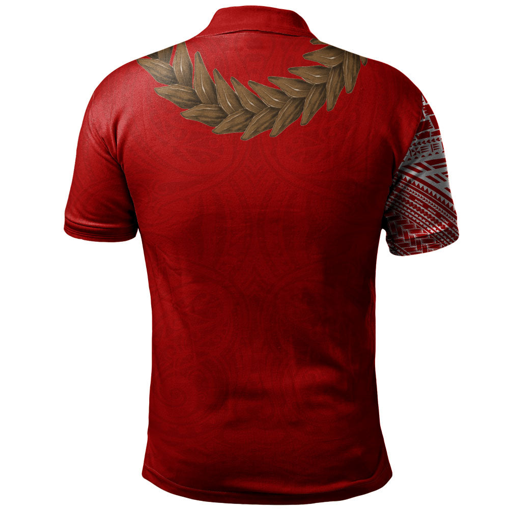 Samoa Polo Shirt Tattoo Roman Reigns With Ula Fala Style Brown
