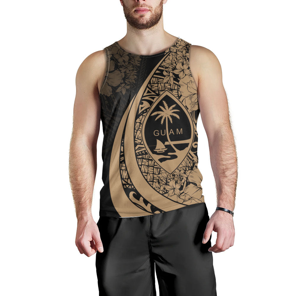Guam Tank Top Custom Hibiscus Flower Symbols Style