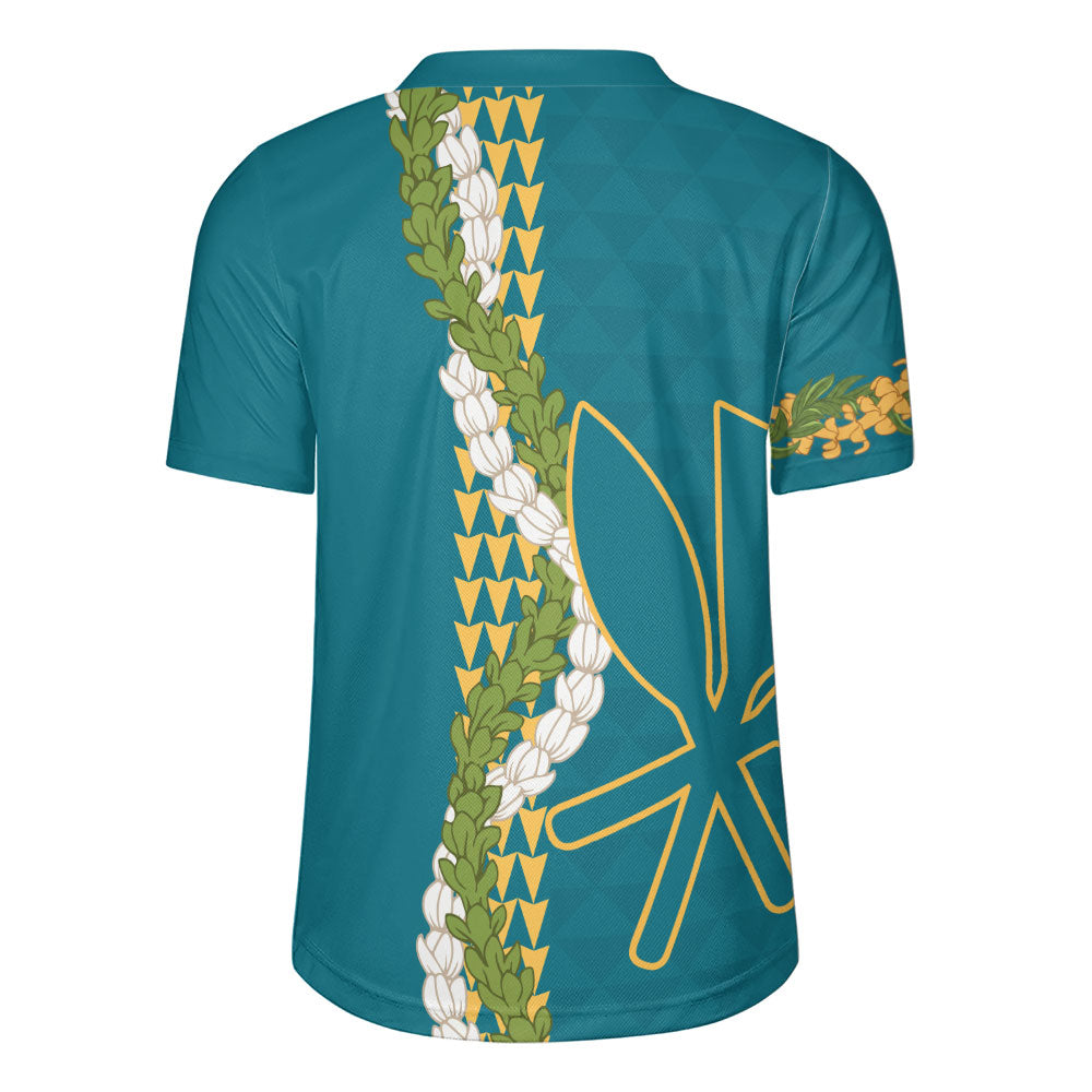 Hawaii Rugby Jersey Kanaka Maoli Puakenikeni Maile Flower Lei