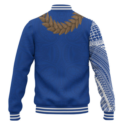 Samoa Baseball Jacket Tattoo Roman Reigns With Ula Fala Style Brown