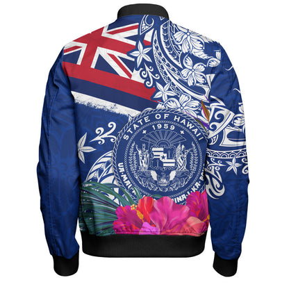 Hawaii Bomber Jacket Flag Tribal Tropical Style