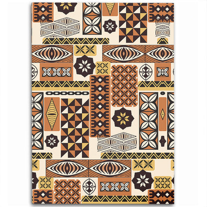 Tonga Area Rug Ngatu Tapa Pattern