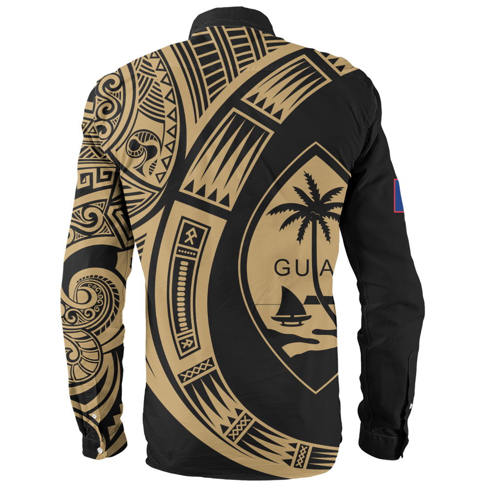 Guam Long Sleeve Shirt Polynesia Tribal Spirits Of Guam Seal