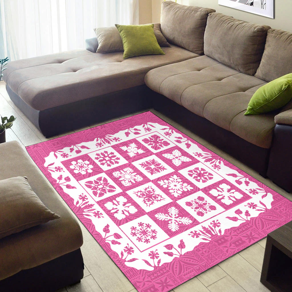 Hawaii Area Rug Pink Hawaii Pattern Polynesian Color