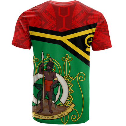 Vanuatu T-Shirt Melanesia Flag And Coat Of Arms