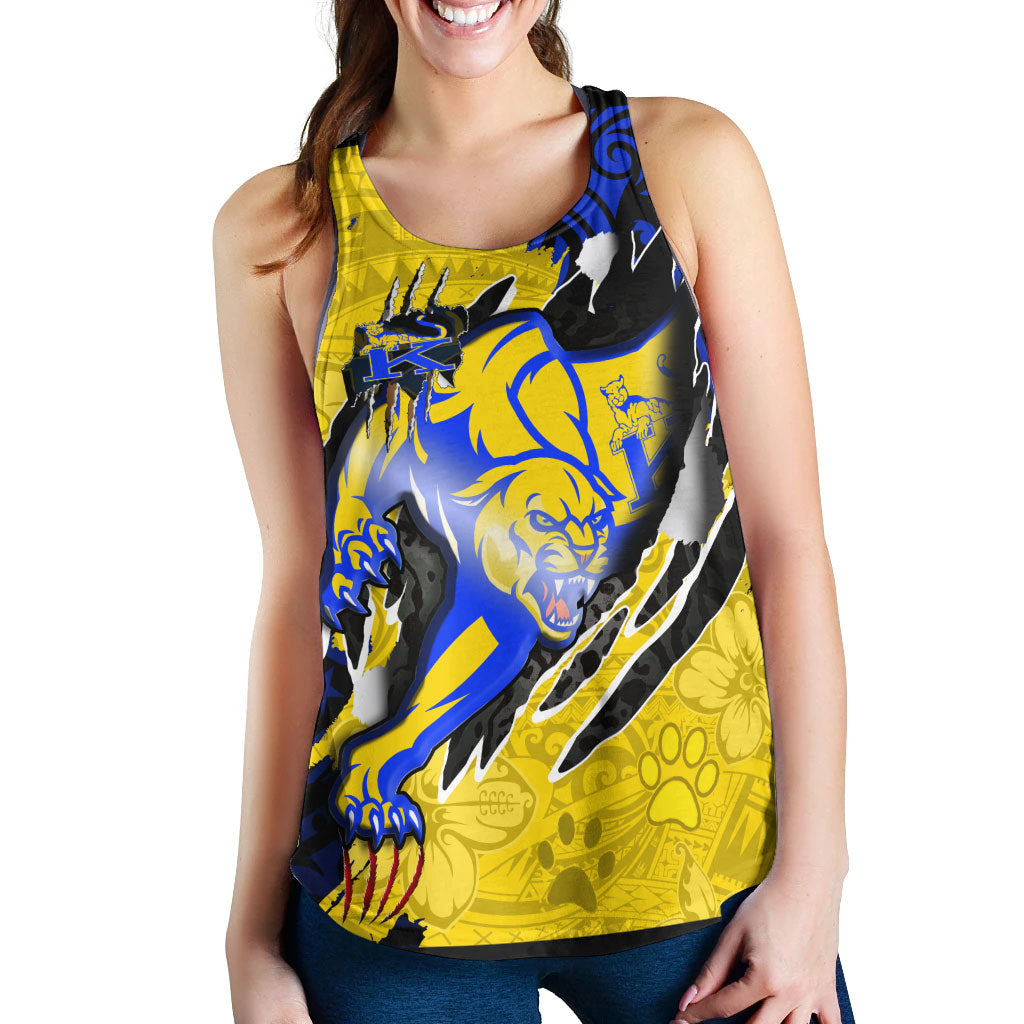 Hawaii Women Tank Custom Henry J. Kaiser High School Super Cougar Arm Sleeve Polynesian Tattoo
