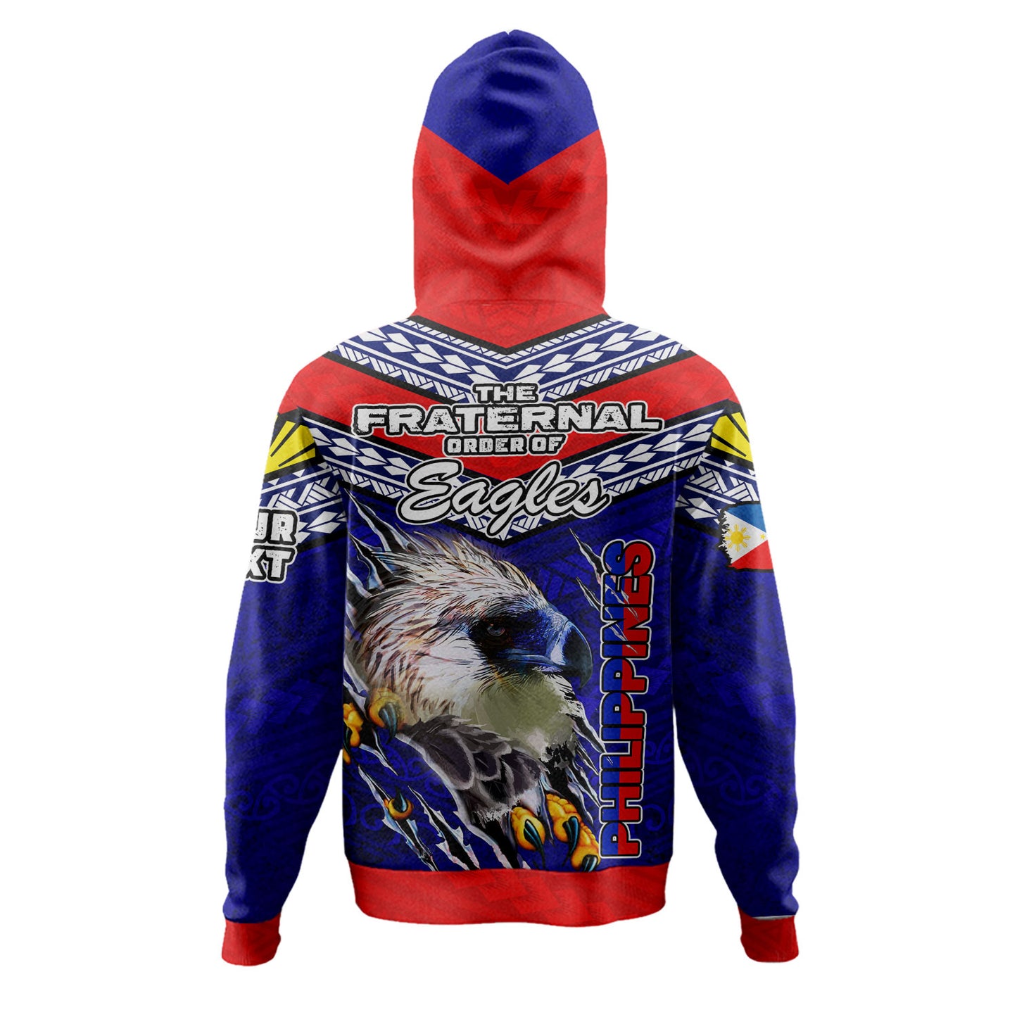 Philippines Tribal Hoodie - Custom Fraternal Order of Eagles Scratch Style