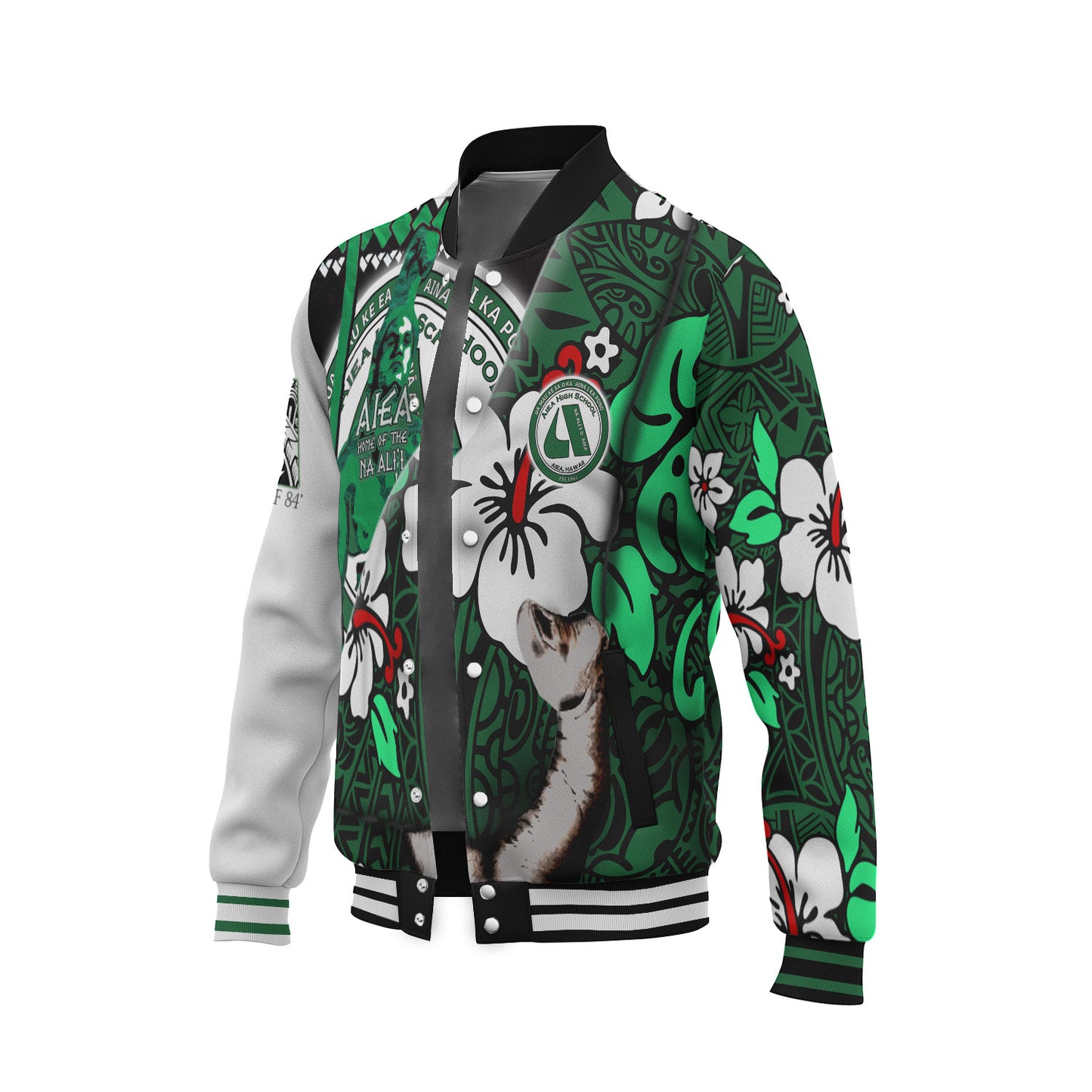 Aiea High School Patronage Baseball Jacket - Home Of The NA' ALI'I