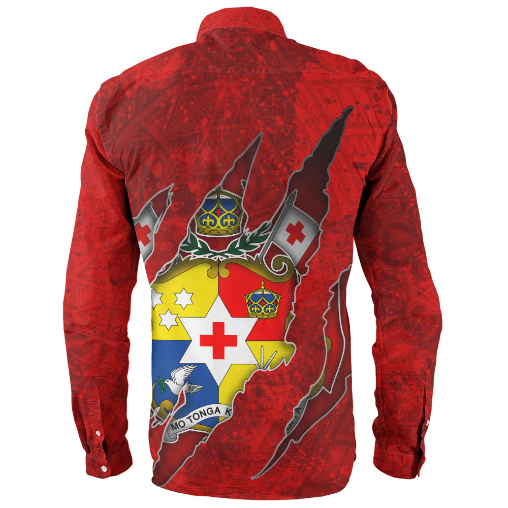 Tonga Long Sleeve Shirt Coat Of Amrs Scratches Cracks Style