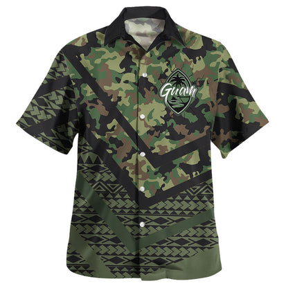 Guam Short Sleeve Shirt - Custom Guam Camo Deluxe Polynesian Tattoo