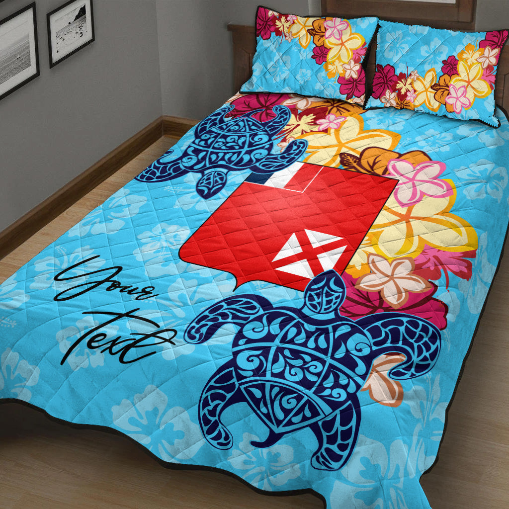 Wallis and Futuna Custom Personalised Quilt Bed Set - Tropical Style