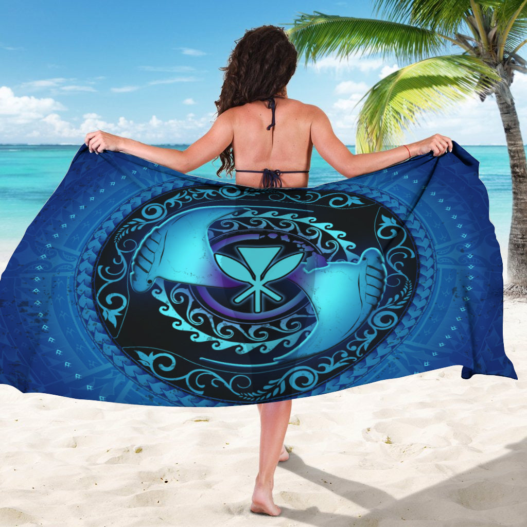 Hawaii Sarong Manta Ray Couple Polynesian Ocean Style