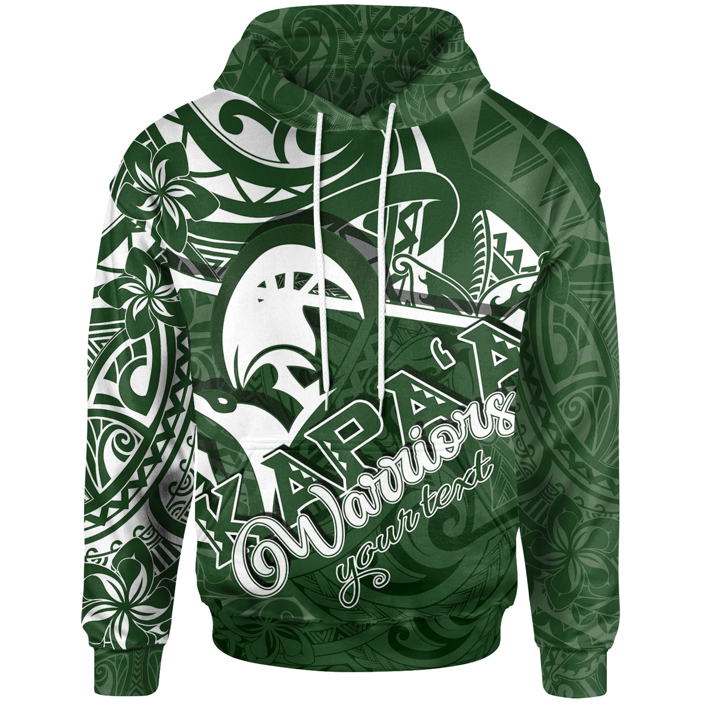 Hawaii Custom Personalised Hoodie - Kapaa High School Polynesian Tribal Pattern