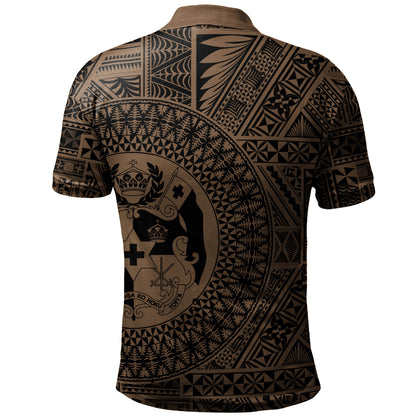 Tonga Polo Shirt Royal Seal Tribal Pattern