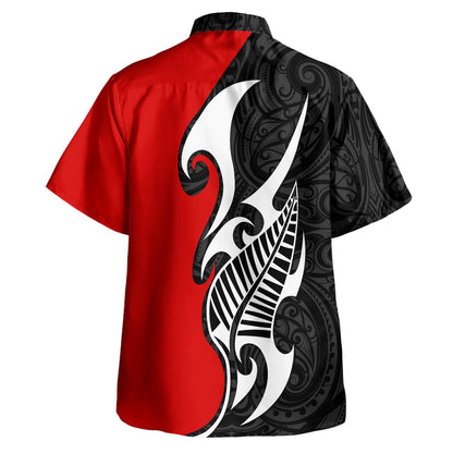 New Zealand Hawaiian Shirt - Aotearoa Silver Fern Maori