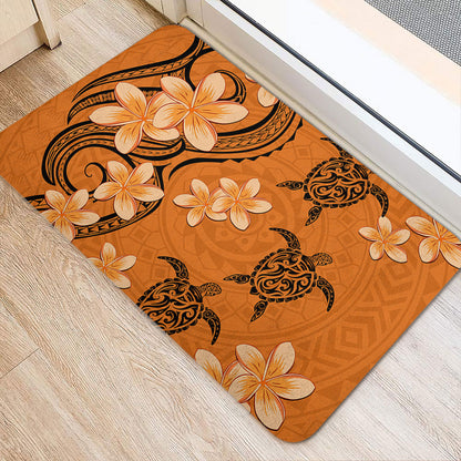 Hawaii Doormat Tribal Tattoo Polynesia Plumeria Flower