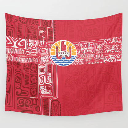 Tahiti Tapestry French Polynesia Pattern Vintage Style