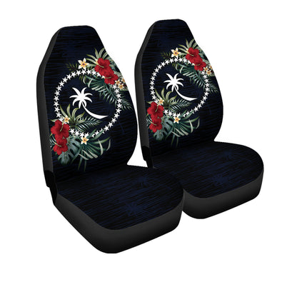 Chuuk Car Seat Covers - Chuuk Flag Hibiscus