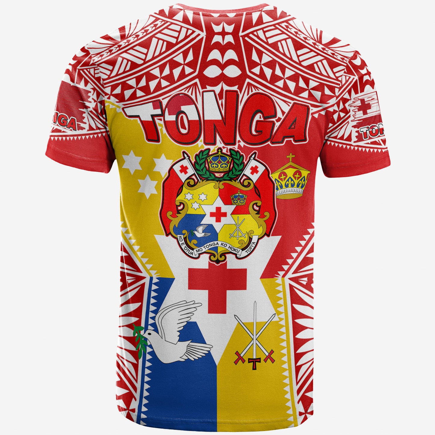 Tonga Polynesian T-Shirt - Custom Tonga Polynesian Sharks Scratch Style T-Shirt