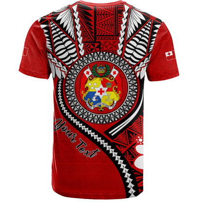 Tonga T-Shirt Custom Tribal Ngatu Pattern Circle Style