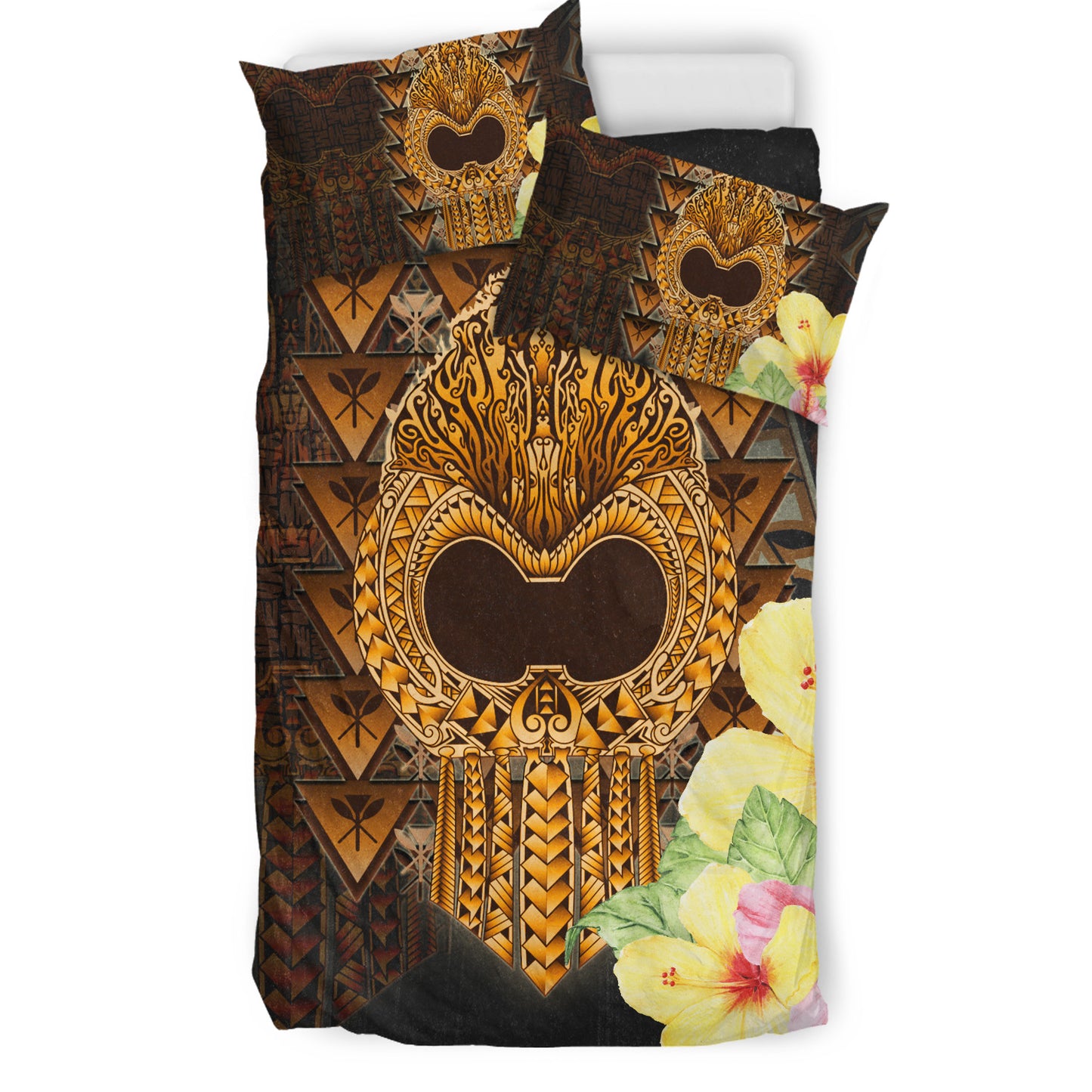 Hawaii Bedding Set Ikaika Hawaiian With Hibiscus Flowers Retro Style