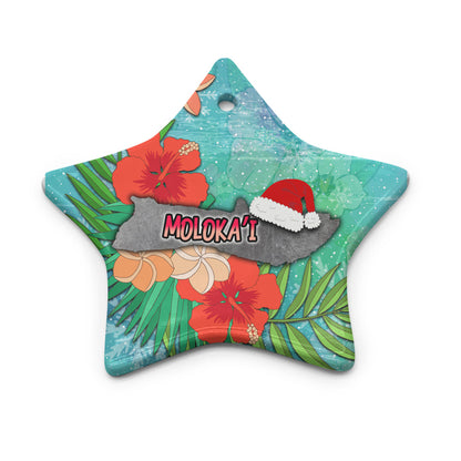 Hawaii Ceramic Ornament Christmas MolokaÊ»i Islands