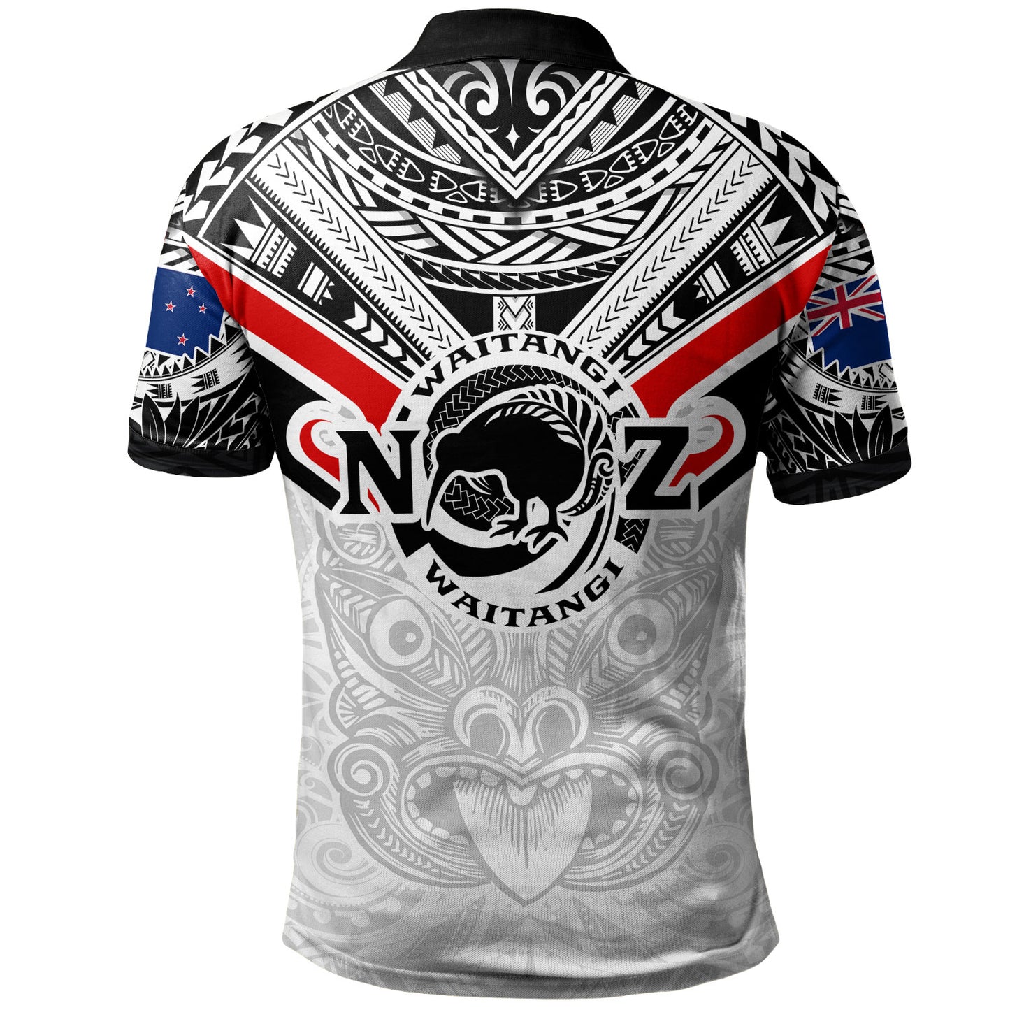 New Zealand Waitangi Day Polo Shirt - New Zealand Kiwi Fern With Maori Koru Spiral Polynesian Style