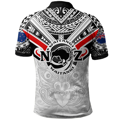 New Zealand Waitangi Day Polo Shirt - New Zealand Kiwi Fern With Maori Koru Spiral Polynesian Style