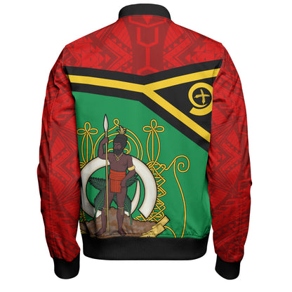 Vanuatu Bomber Jacket Melanesia Flag And Coat Of Arms