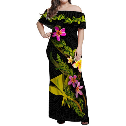 Hawaii Polynesian Combo Dress And Hawaiian Shirt - Plumeria Tribal