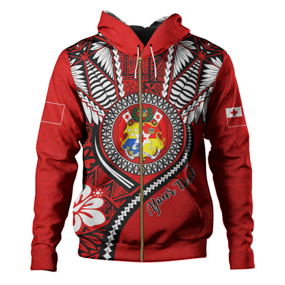 Tonga Hoodie Custom Tribal Ngatu Pattern Circle Style